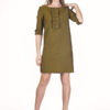 rochie birou galben mustar