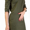 rochie birou kaki, detaliu 1
