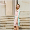 Rochie Birou, verde menta roz