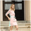 Rochie Birou, verde menta roz