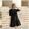 Rochie de zi cu volanase, negru