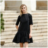Rochie de zi cu volanase, negru