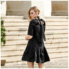 Rochie de zi cu volanase, negru